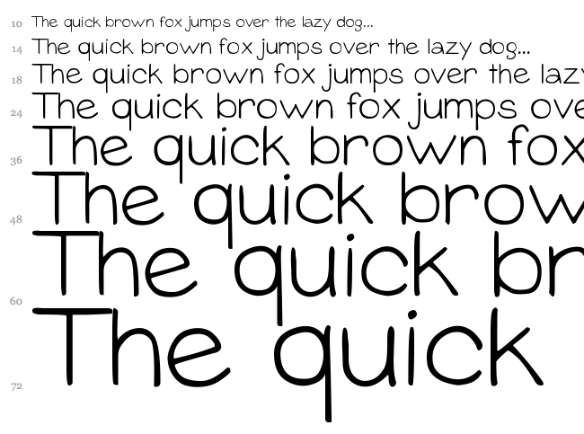 DJB Baby Bump font waterfall